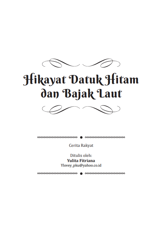 Cover Hikayat Datuk Hitam dan Bajak Laut