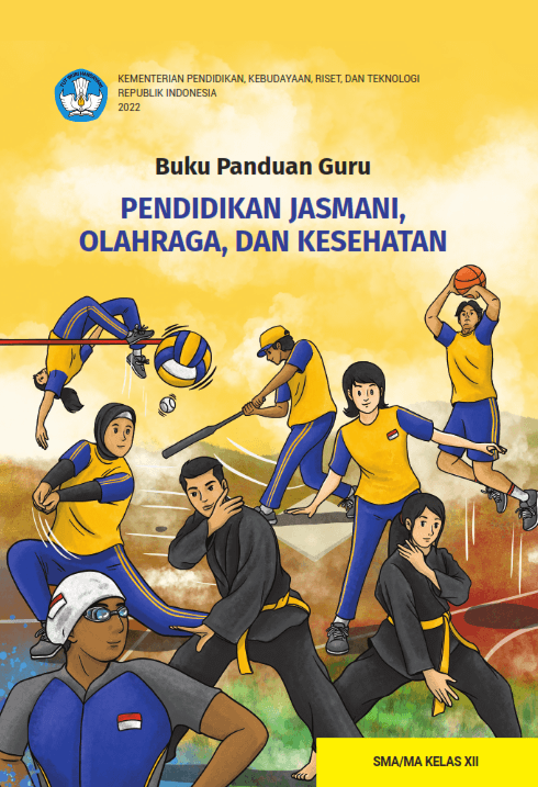 Cover Buku Panduan Guru Pendidikan Jasmani, Olahraga, dan Kesehatan untuk SMA/MA Kelas XII