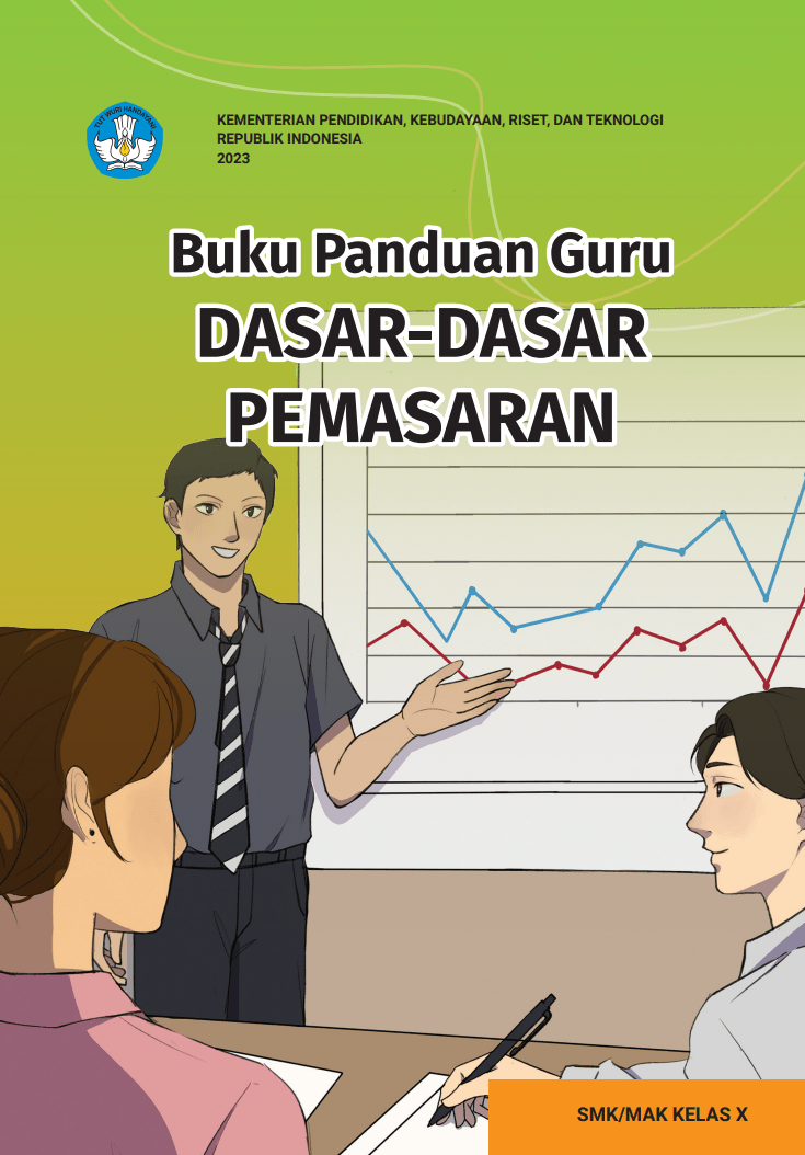 Cover Buku Panduan Guru Dasar-Dasar Pemasaran untuk SMK/MAK Kelas X